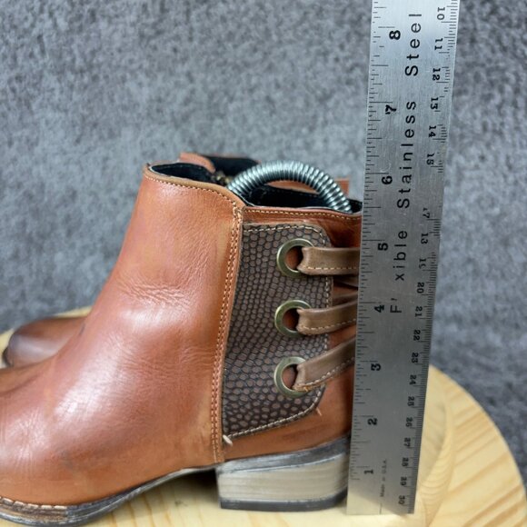 Sterling River Boots Women Size 5 Leather Distressed Ankle Bootie Made in Mexico - Picture 5 of 9